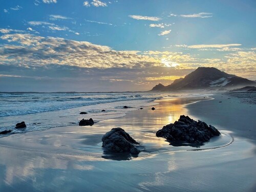 Cozy vacation home with veranda and pool, 250 m from the sea and penguins!