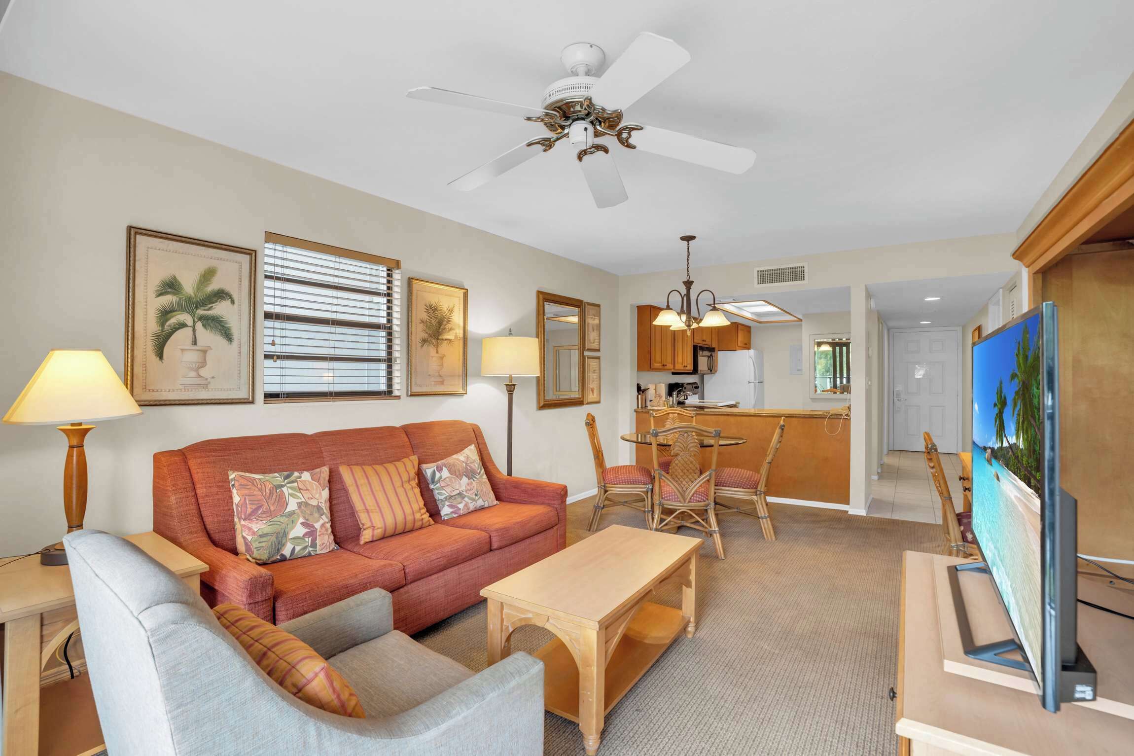 TV, DVD player, offices