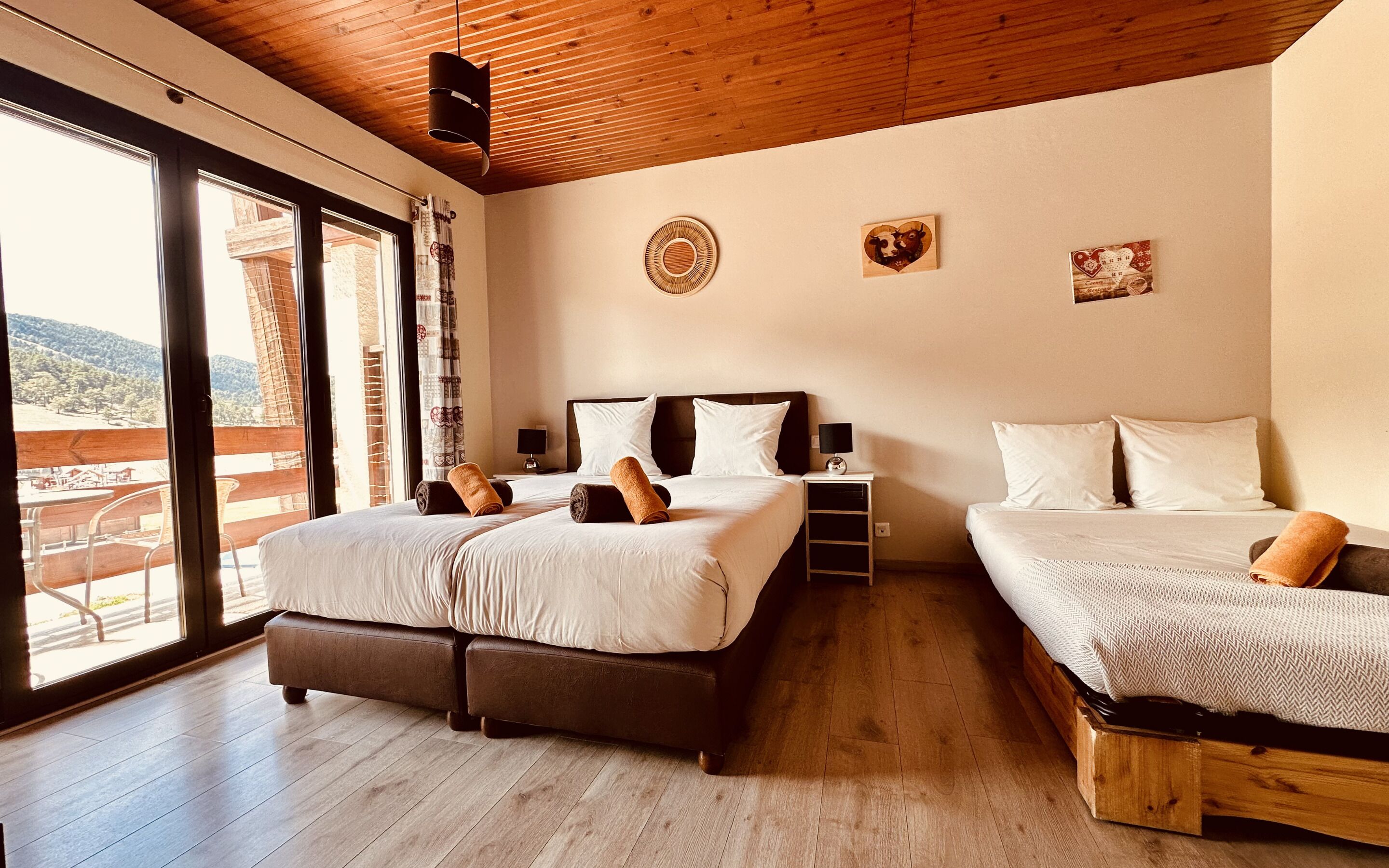 Familien-Vierbettzimmer, Balkon, Bergblick