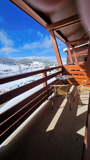 Standard Twin Room, Balcony, Mountain View | In-room safe, blackout drapes, soundproofing, iron/ironing board - Auberge Alpina (Greolieres)