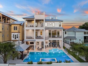 Exterior - Book the Holidays! Private Pool with Swim-Up Bar! Low-Speed Vehicle! 8 Bikes! (Santa Rosa Beach)