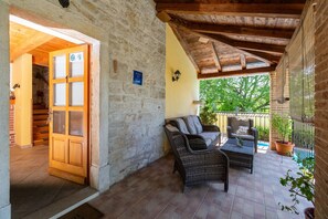 Terrace/patio - Villa Pelizzar private Pool near Vrsar (Bralici)