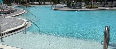 Outdoor pool, a heated pool