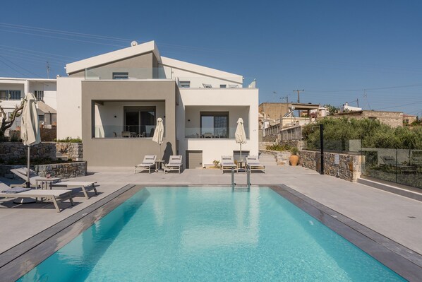 Pool - Welcome to our new villa ''Green'' with its magnificent view and natural beauty! (Aitania)