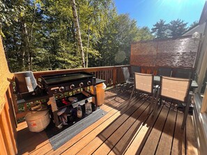 Outdoor dining - 4BR apartment with waterfront access (Bridgton)