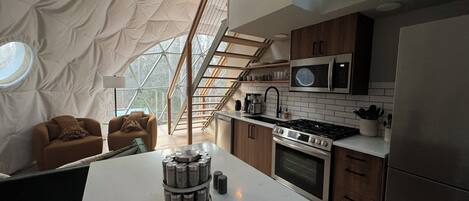 Microondas, horno, placa de cocina, lavavajillas