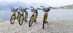 On the beach, sun-loungers, beach towels - VILLA MIMOSA - Stunning lake view, private garden, swimming pool and Jacuzzi (Brenzone sul Garda)