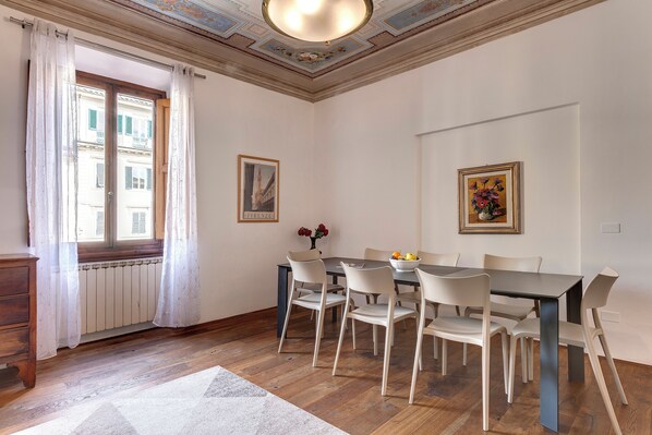 Apartment | Living area | 24-inch flat-screen TV with digital channels, fireplace