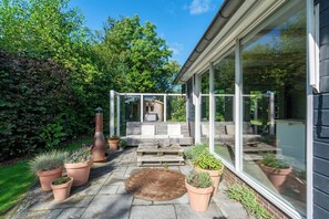 Bungalow | Balcony - Luxurious Bungalow With Terrace (Sint Maartensvlotbrug)