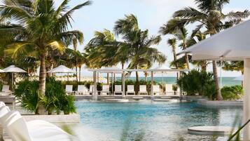 3 outdoor pools, open 8:00 AM to 6:00 PM, pool cabanas (surcharge)