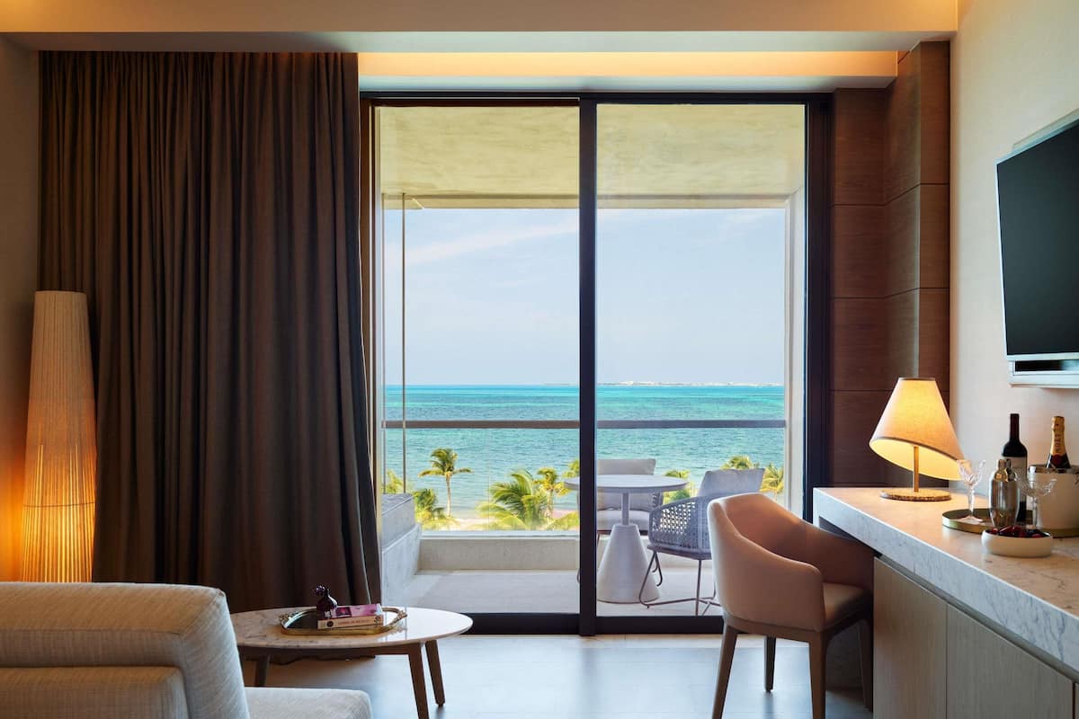Free minibar, in-room safe, desk, laptop workspace