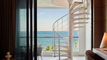 SLS Elite Ocean View Rooftop King | Hochwertige Bettwaren, kostenlose Minibar, Zimmersafe, Schreibtisch