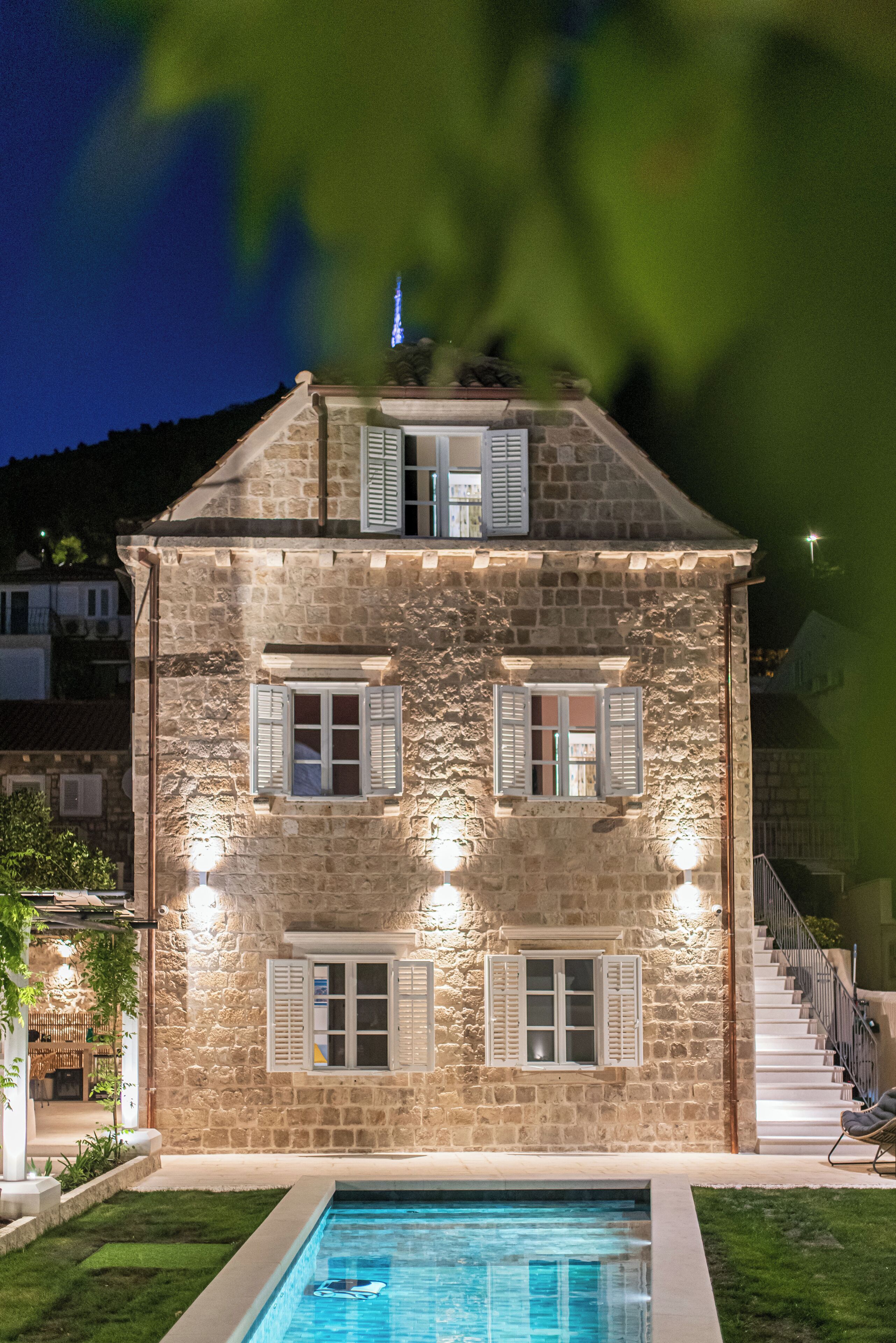 Front of property - evening/night