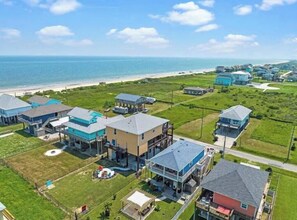 Exterior - 
4B3B Sleeps 12, Hot Tub, Golf Cart, Ocean View, Elevator, Huge Covered Deck,   (Bolivar Peninsula)