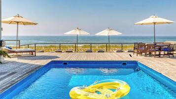 屋外プール、温水プール