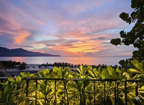 Vista a la playa o el mar