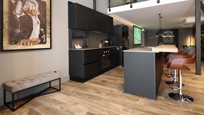 Private kitchen - 180M2-Luxurious-Renovated Holiday LOFT, best rental in Olbia (Olbia)