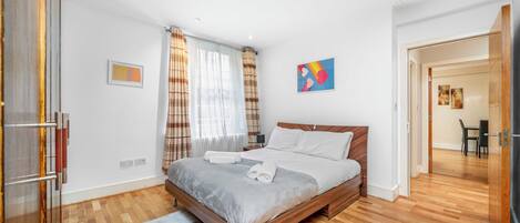 1 makuuhuone, vuodevaatteet