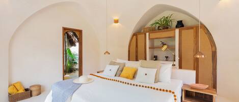 1 غرفة نوم وملاءات أسرّة