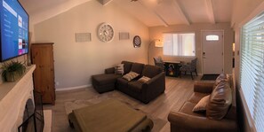 Smart-tv, een open haard en videospelletjes