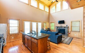 Télévision, cheminée