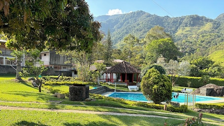 Family Cabin, Balcony, Mountain View | Living area. Finca Los Eucaliptos