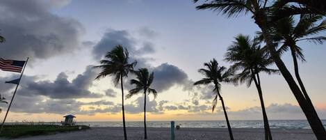 Ubicación a pie de playa, tumbonas y toallas de playa
