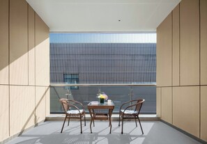 Down comforters, blackout drapes, soundproofing, free WiFi