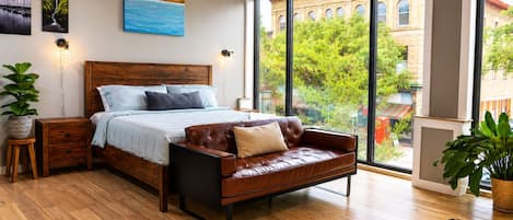 Luxury Studio Suite, City View | Down duvets, memory-foam beds, desk, laptop workspace