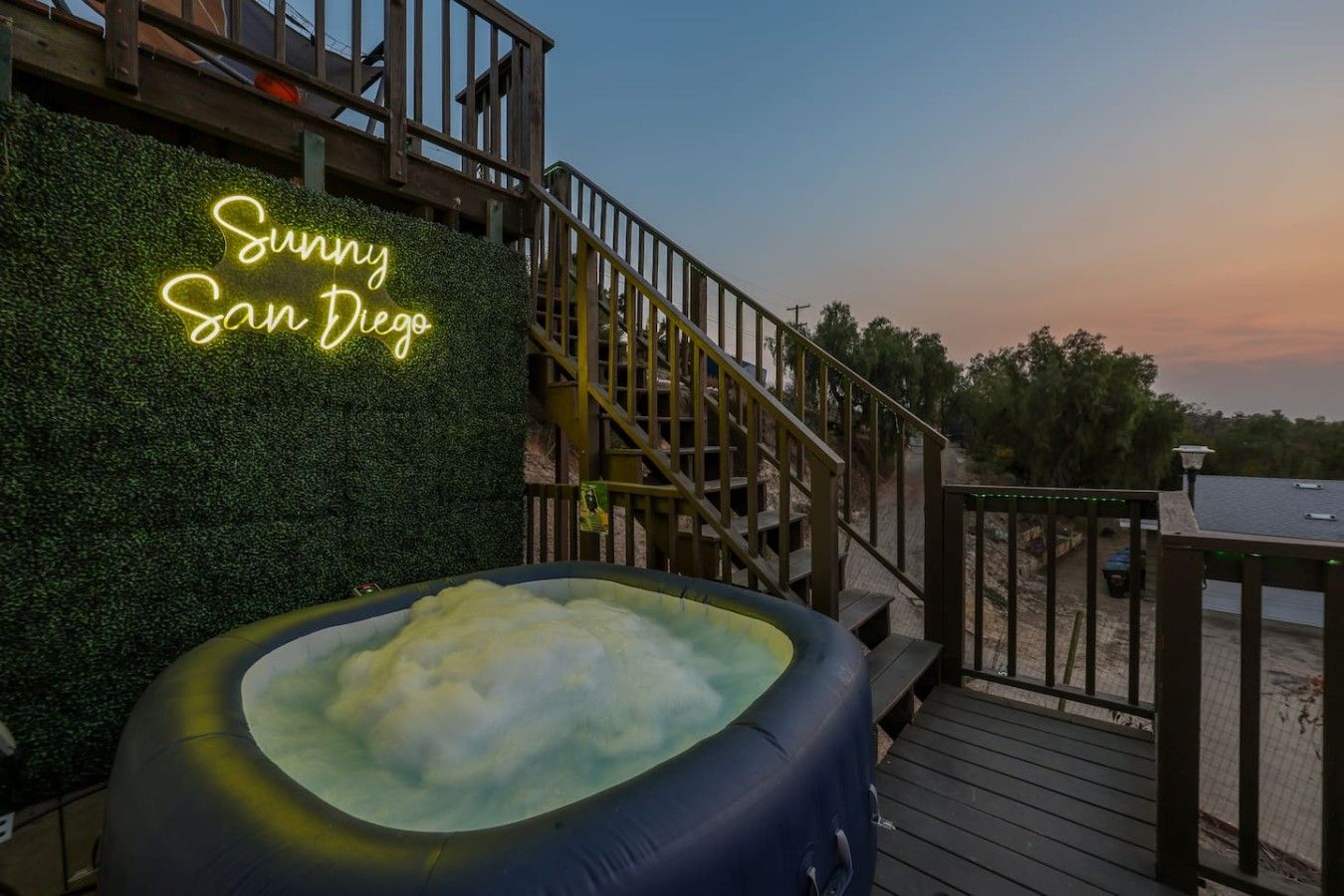 Outdoor spa tub