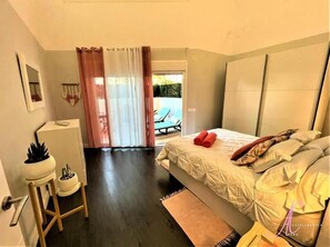1 habitación, tabla de planchar con plancha, wifi y ropa de cama