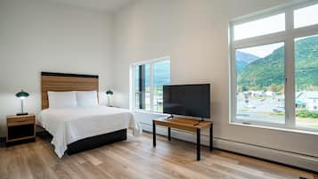 Premium bedding, down duvets, memory-foam beds, iron/ironing board