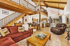 Smart TV, fireplace, video games