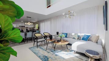 Villa, 4 Bedrooms, Private Pool, Garden View | Living area