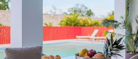 Villa, 4 Bedrooms, Private Pool, Garden View | Outdoor dining