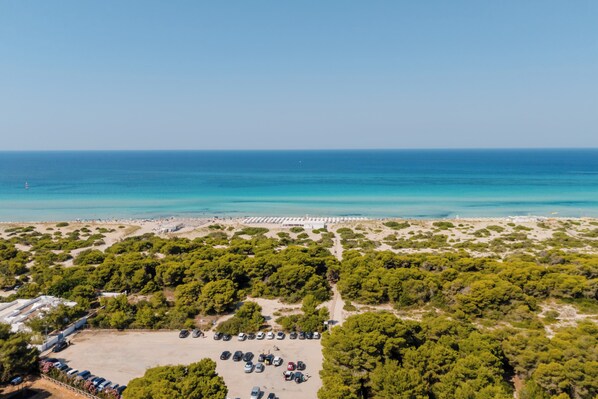 Vlak bij het strand