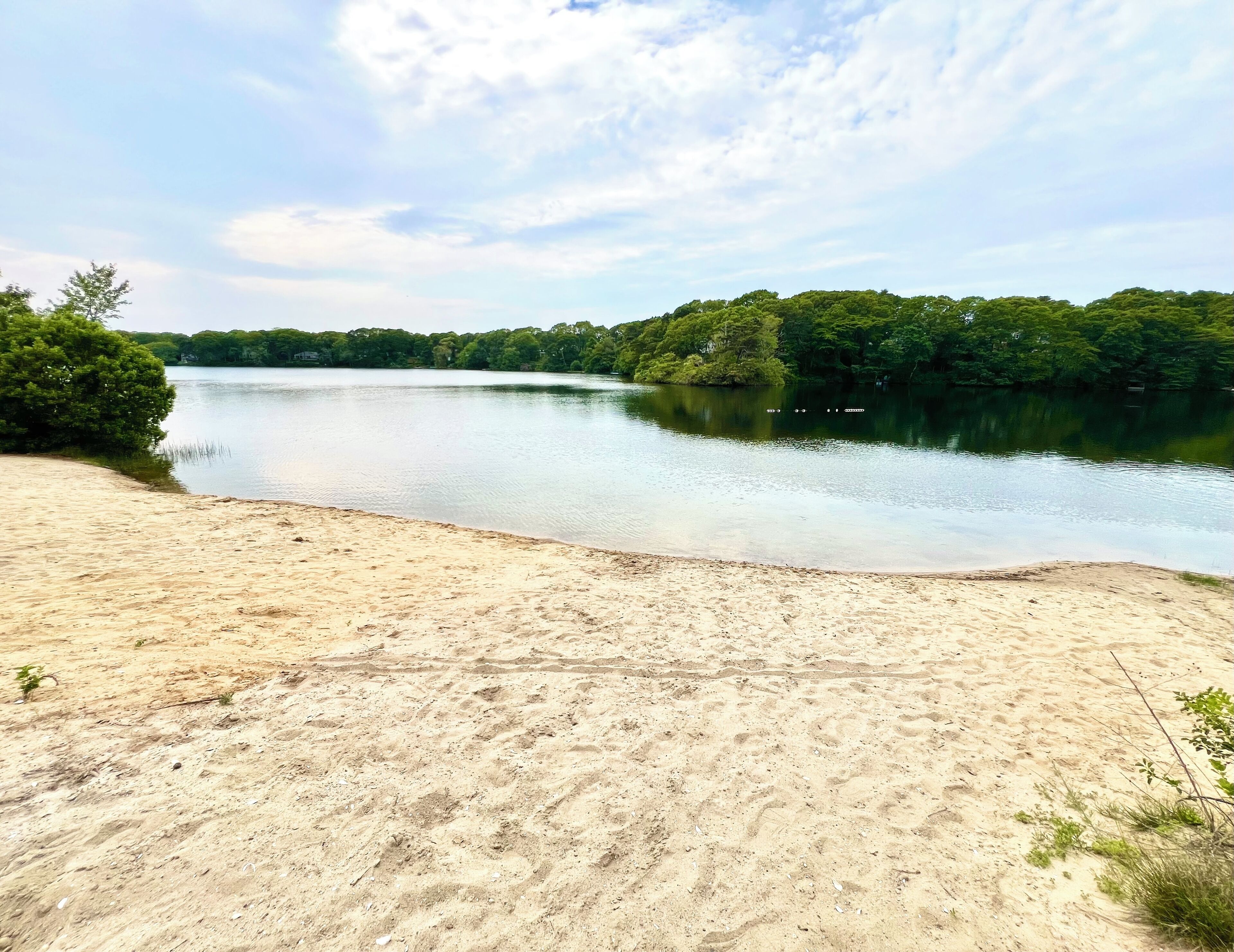 A low key beach day at Long Pond at Wings Grove Beach, < 1mile from the house