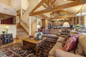 TV, fireplace, offices