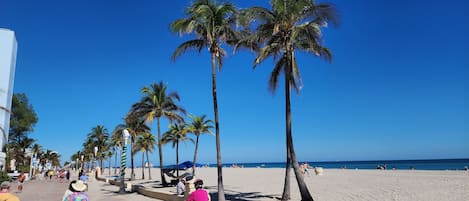 在海滩