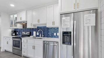 Microwave, oven, stovetop, dishwasher