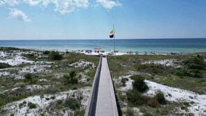 Vlak bij het strand