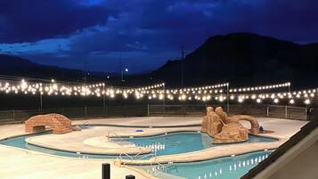 Outdoor pool, a heated pool