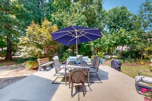 屋外ダイニングエリア