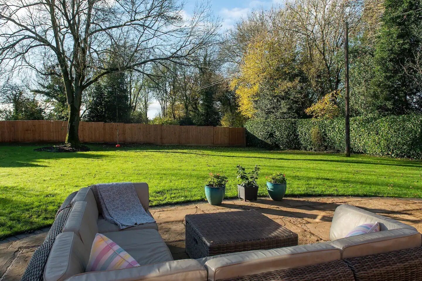 Huis, uitzicht op tuin | Terras