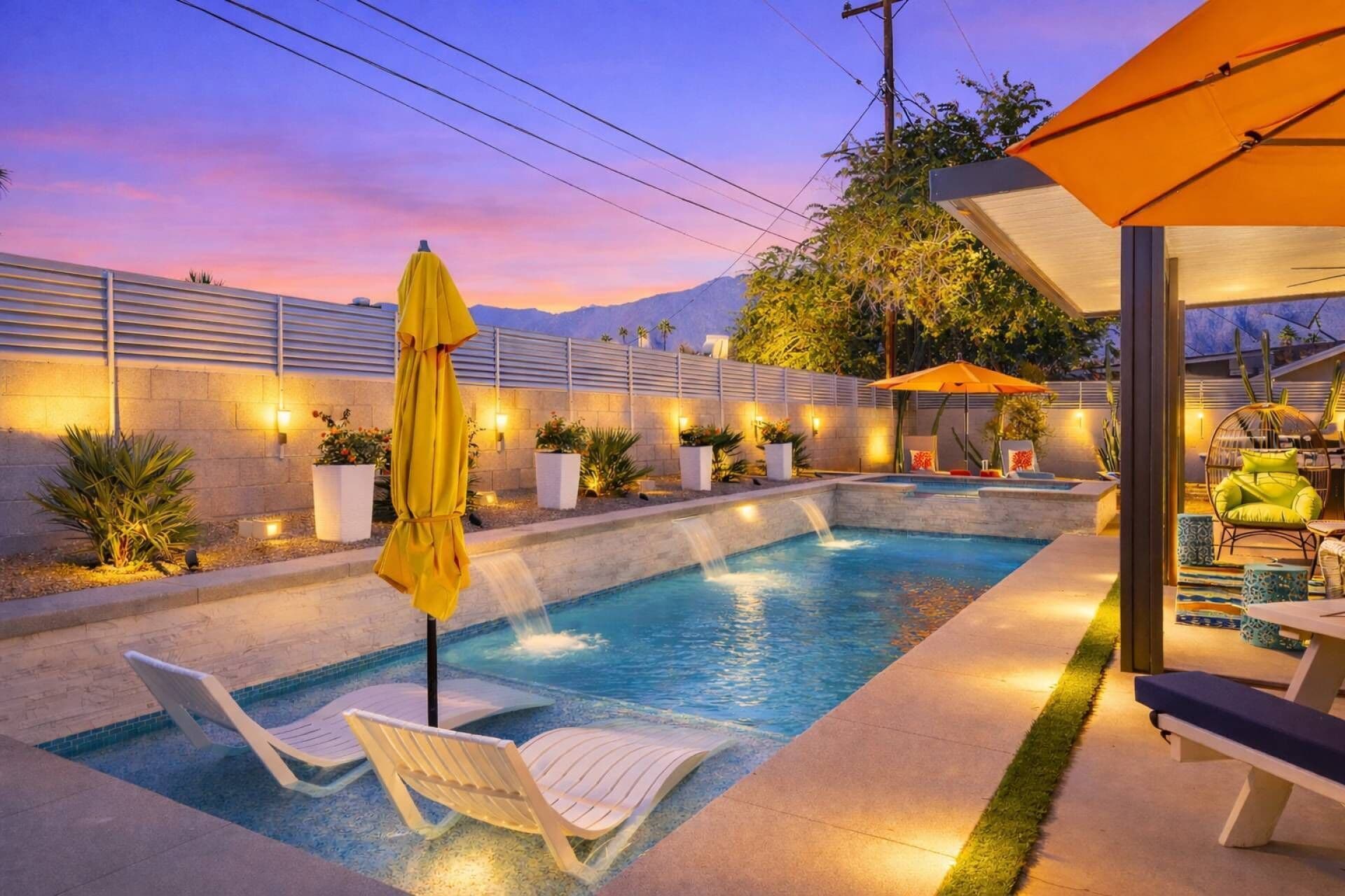 A heated pool