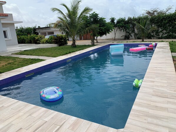 A heated pool