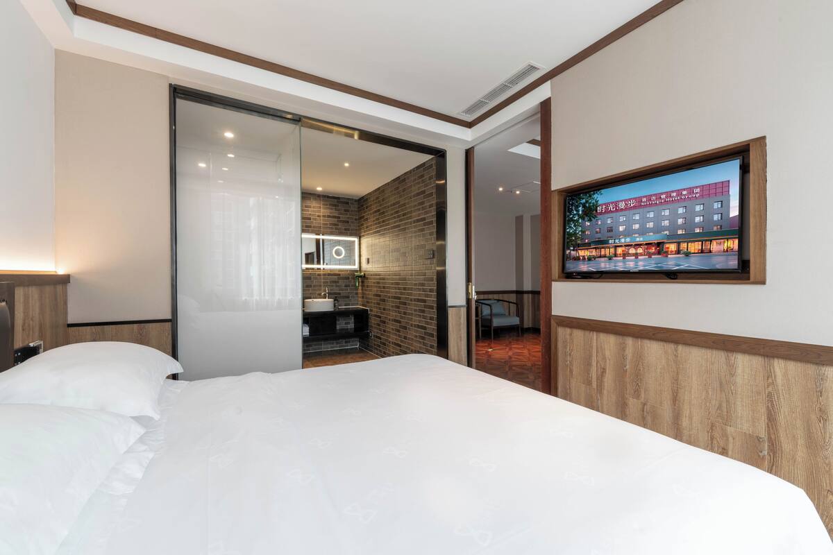 Quarto casal empresarial | 1 quarto, roupas de cama premium, edredons de pluma