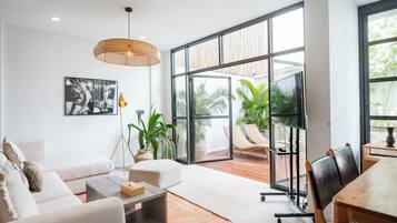 複式房屋, 2 間臥室, 非吸煙房, 私人泳池 | 起居區