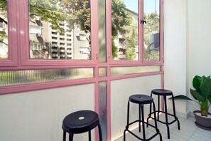 Chambre Double Supérieure, balcon, vue ville | Vue de la chambre