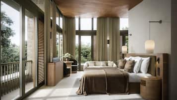 Premium bedding, minibar, in-room safe, desk